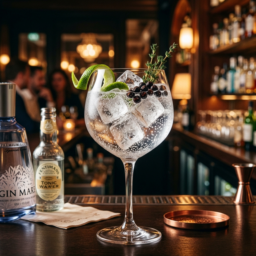 Gin Tonic Premium Nordés con Tónica y Uvas